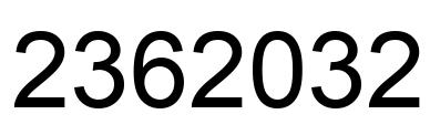 Número 2362032 imagen negro