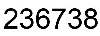 Number 236738 black image