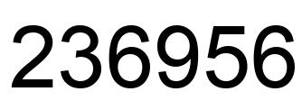 Number 236956 black image