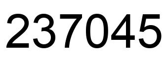 Number 237045 black image