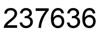 Number 237636 black image