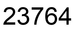 Número 23764 imagen negro
