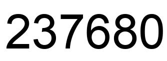 Number 237680 black image