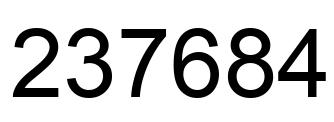 Number 237684 black image