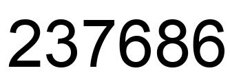 Number 237686 black image