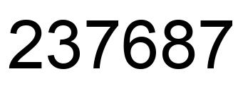 Number 237687 black image