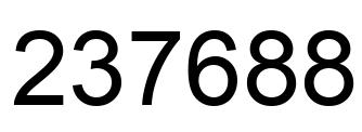Number 237688 black image
