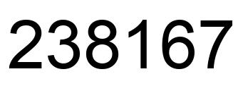 Number 238167 black image