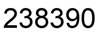 Number 238390 black image