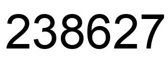 Number 238627 black image