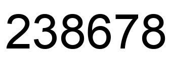 Number 238678 black image