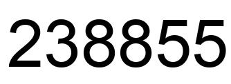Number 238855 black image