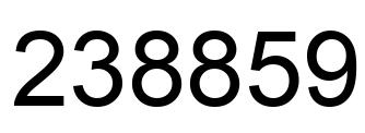 Number 238859 black image