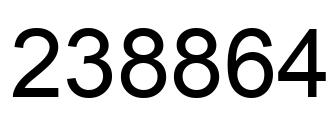 Number 238864 black image