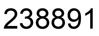 Number 238891 black image