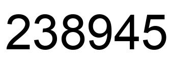 Número 238945 imagen negro