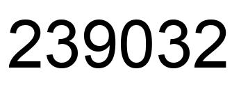 Number 239032 black image