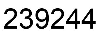 Number 239244 black image