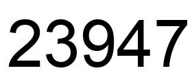 Number 23947 black image