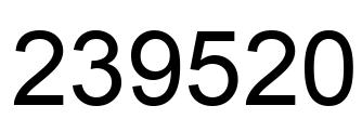 Number 239520 black image
