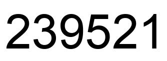 Number 239521 black image