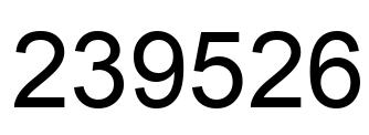 Number 239526 black image