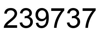 Number 239737 black image