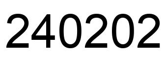 Number 240202 black image