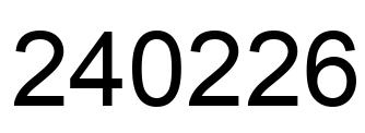 Número 240226 imagen negro