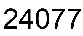 Number 24077 black image