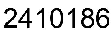 Number 2410186 black image