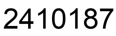 Number 2410187 black image