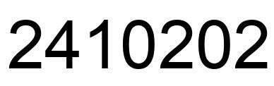 Number 2410202 black image