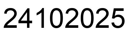 Number 24102025 black image