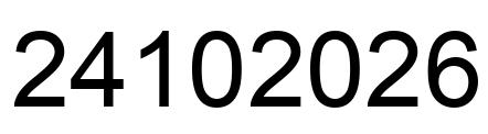 Number 24102026 black image