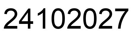 Number 24102027 black image