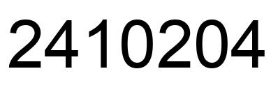 Number 2410204 black image
