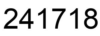 Number 241718 black image