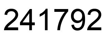 Number 241792 black image