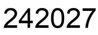 Number 242027 black image