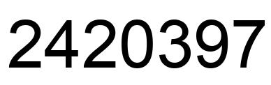 Number 2420397 black image