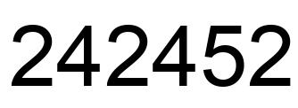 Number 242452 black image