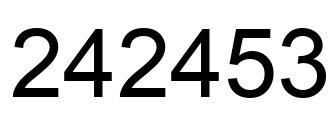 Number 242453 black image