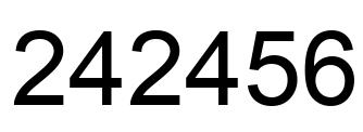 Number 242456 black image