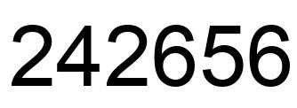 Number 242656 black image