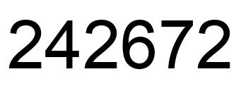 Number 242672 black image