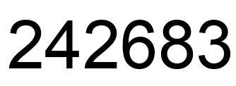 Number 242683 black image