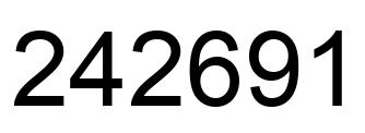 Número 242691 imagen negro
