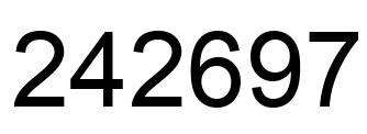 Number 242697 black image