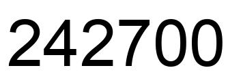 Number 242700 black image
